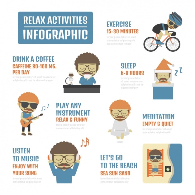 Relax activities infographic
