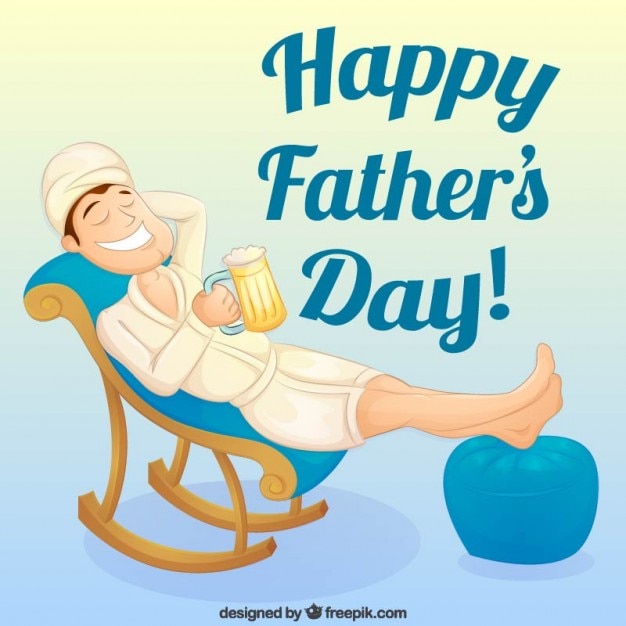 Relaxed father illustration