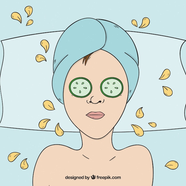 Relaxed woman in a spa
