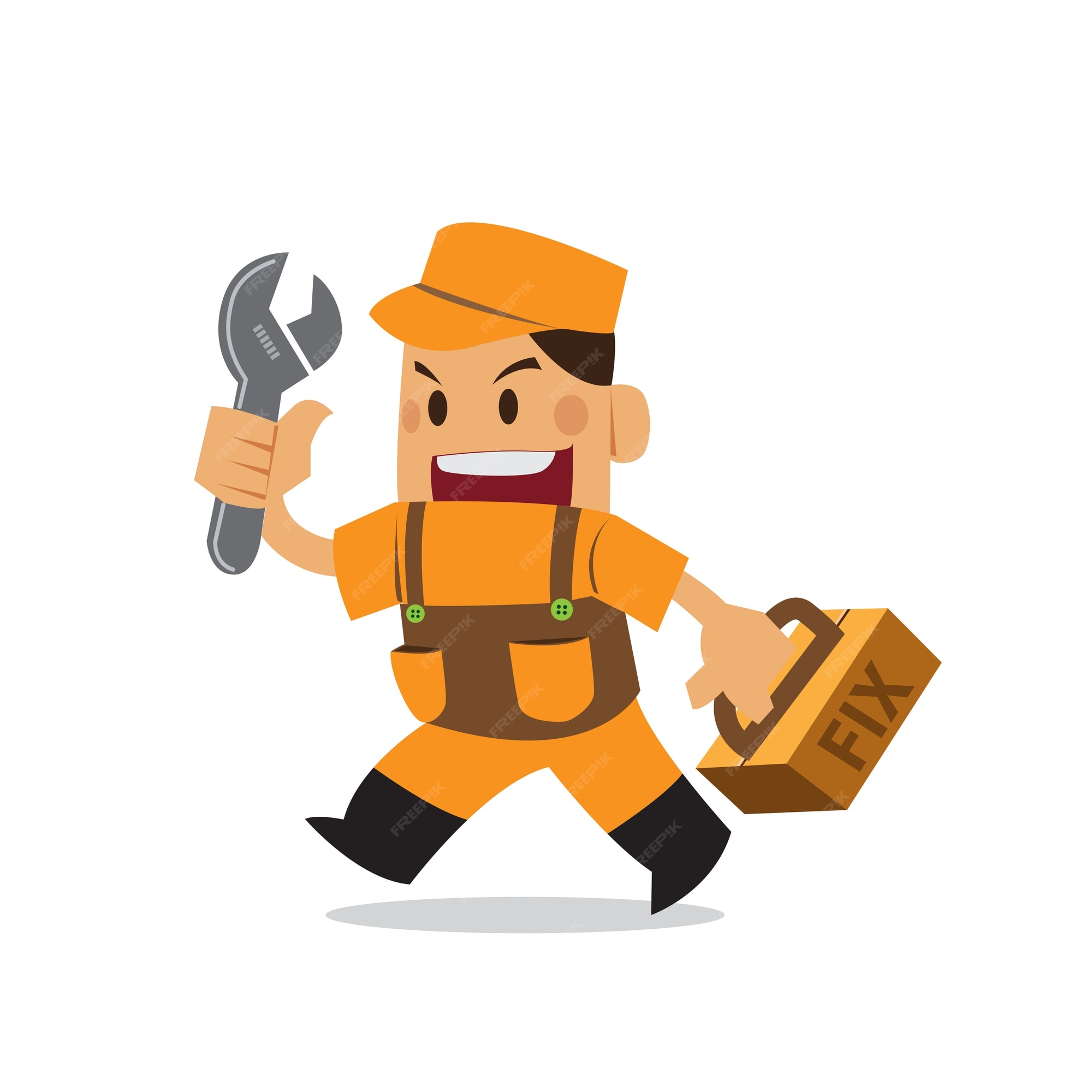 Premium Vector Repairman Cartoon Cute