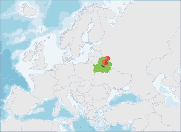 ãƒ¨ãƒ¼ãƒ­ãƒƒãƒ'åœ°å›³ä¸Šã®ãƒ™ãƒ©ãƒ«ãƒ¼ã‚·å…±å'Œå›½ã®ä½ç½® ãƒ—ãƒ¬ãƒŸã‚¢ãƒ ãƒ™ã‚¯ã‚¿ãƒ¼