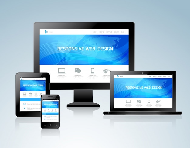 Download Responsive design concept | Premium Vector