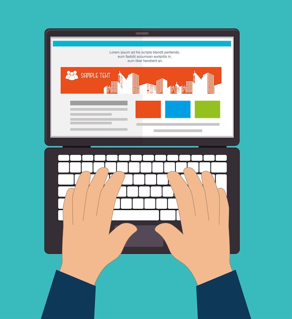 Responsive web design, vector illustration. Premium Vector