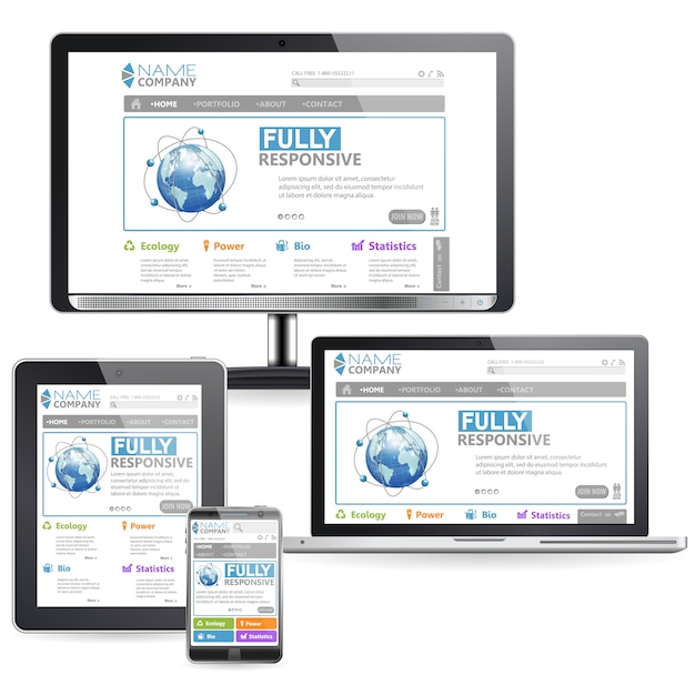 Responsive web design Premium Vector