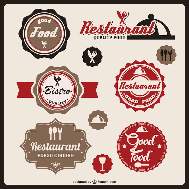 Free Vector | Restaurant badges