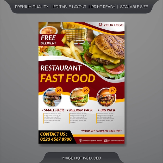 Premium Vector Restaurant Flyer Template
