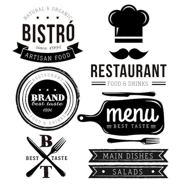 Download Restaurant logo collection Vector | Free Download