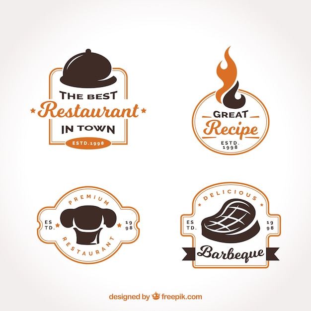 Restaurant logo collection Vector | Free Download
