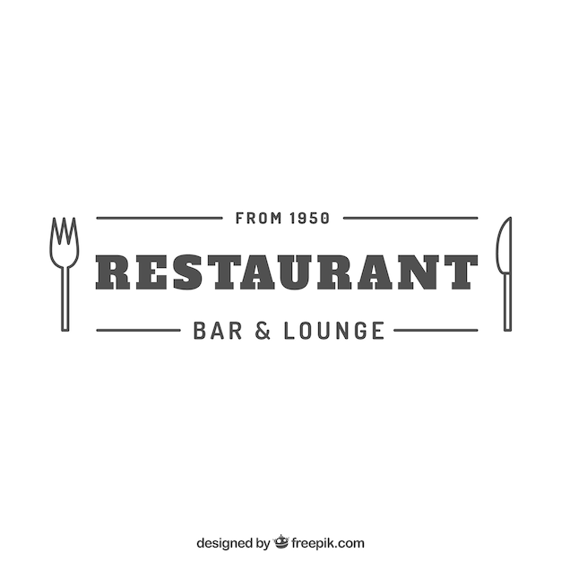 Download Free Restaurant Logo Free Vector Use our free logo maker to create a logo and build your brand. Put your logo on business cards, promotional products, or your website for brand visibility.