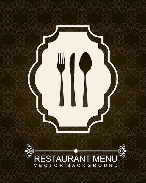 Premium Vector | Restaurant menu over black background vector illustration