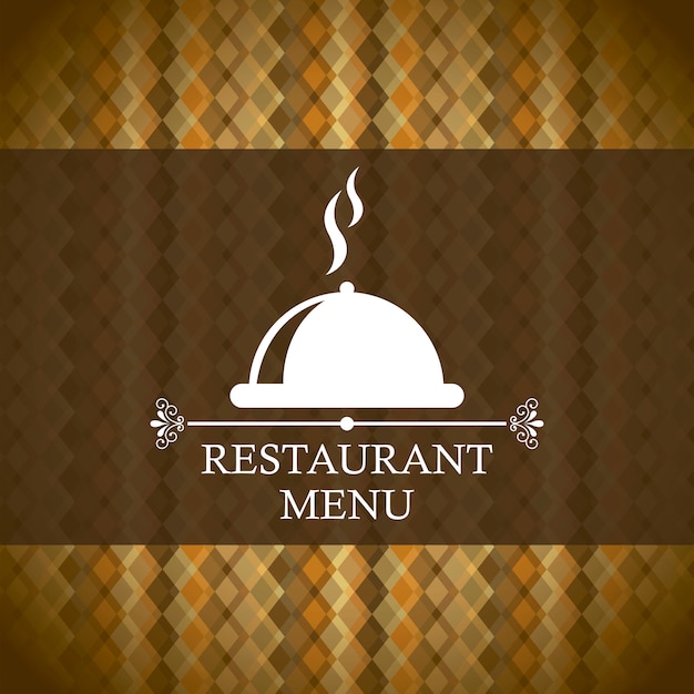 Premium Vector | Restaurant menu over brown background vector illustration