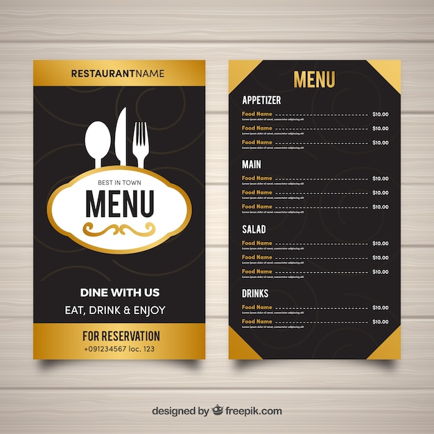 Free Vector | Restaurant menu template in flat design
