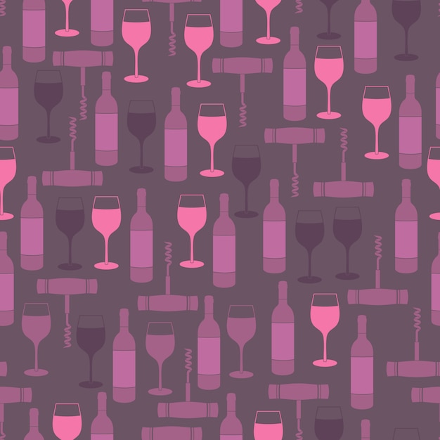 Premium Vector | Restaurant seamless pattern purple