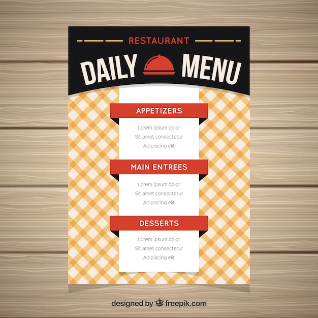 Free Vector | Restaurant vintage daily menu