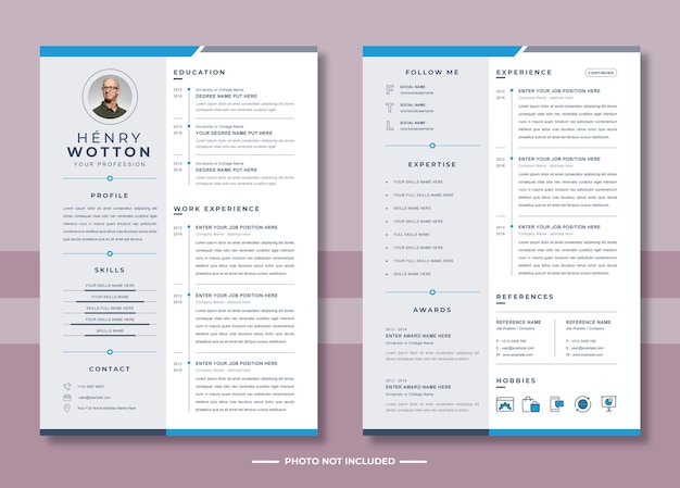 Premium Vector | Resume template