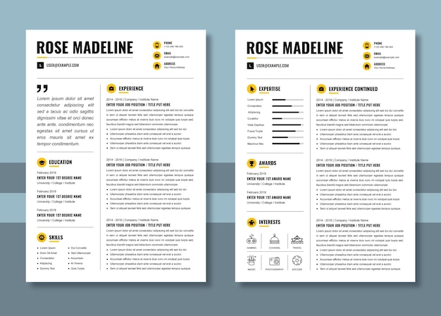 Premium Vector | Resume Template