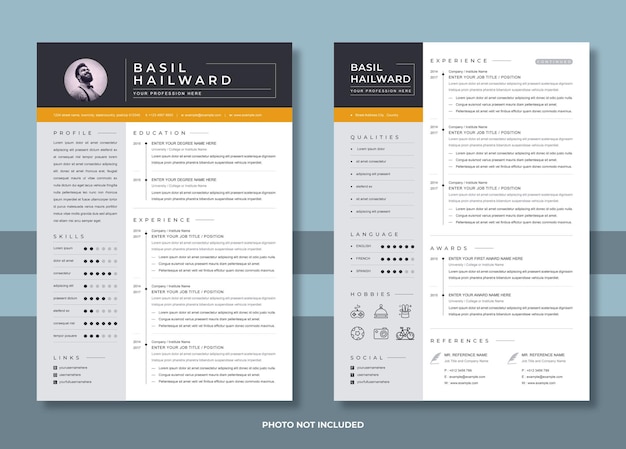 Premium Vector | Resume template