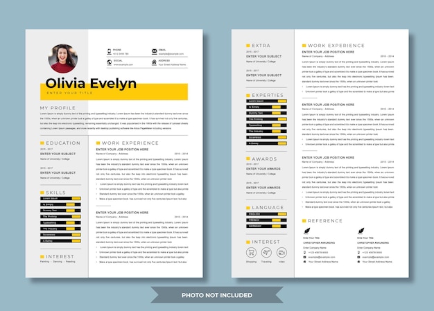 Premium Vector | Resume template