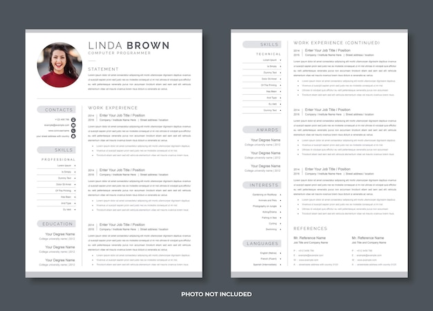 Premium Vector | Resume Template