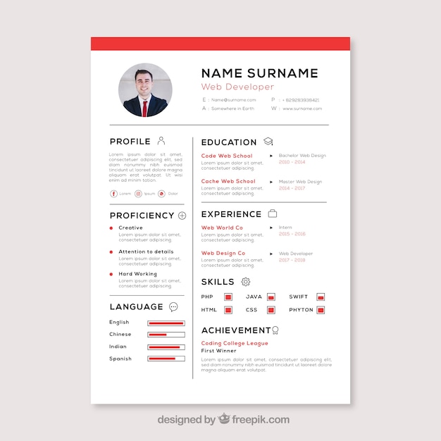 Free Vector | Resume template