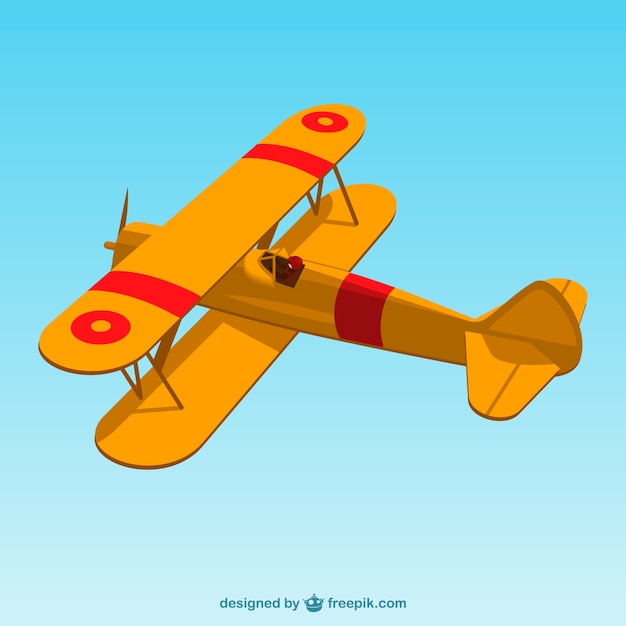 Retro airplane vector art Vector | Free Download