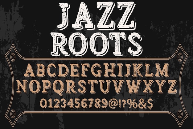 Premium Vector | Retro alphabet typography font design jazz roots