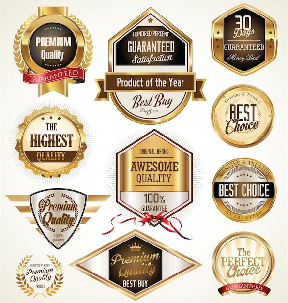 Premium Vector | Retro badges collection