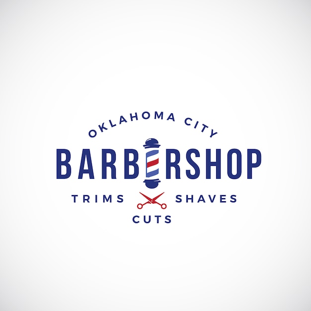 BARBERS POLE BARBERS SIGN T-SHIRTS PRINTED WITH YOUR BARBER SHOP NAME & LOGO 
