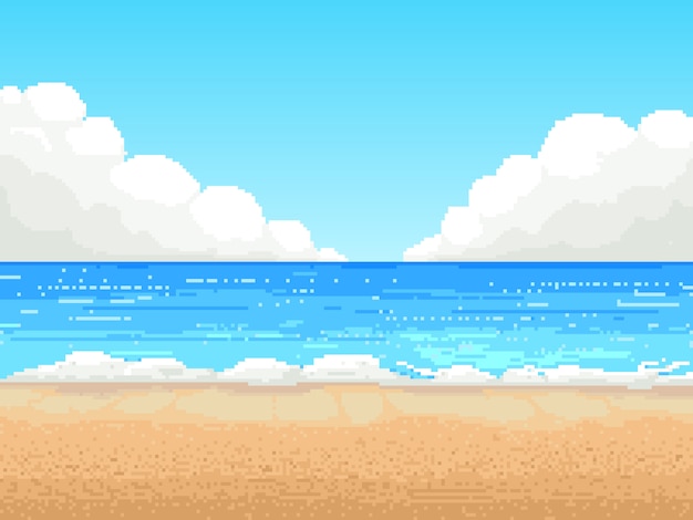 Pixel Art Trpocial Beach