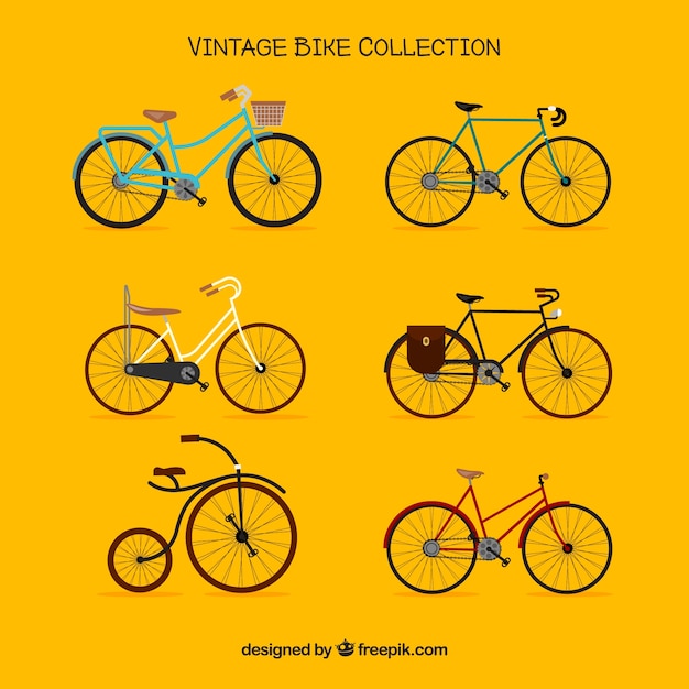 Retro bicycle collection