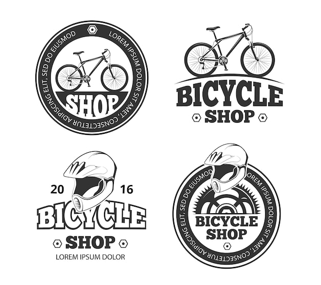 Download Free Retro Bicycle Shop Logo Set Premium Vector Use our free logo maker to create a logo and build your brand. Put your logo on business cards, promotional products, or your website for brand visibility.