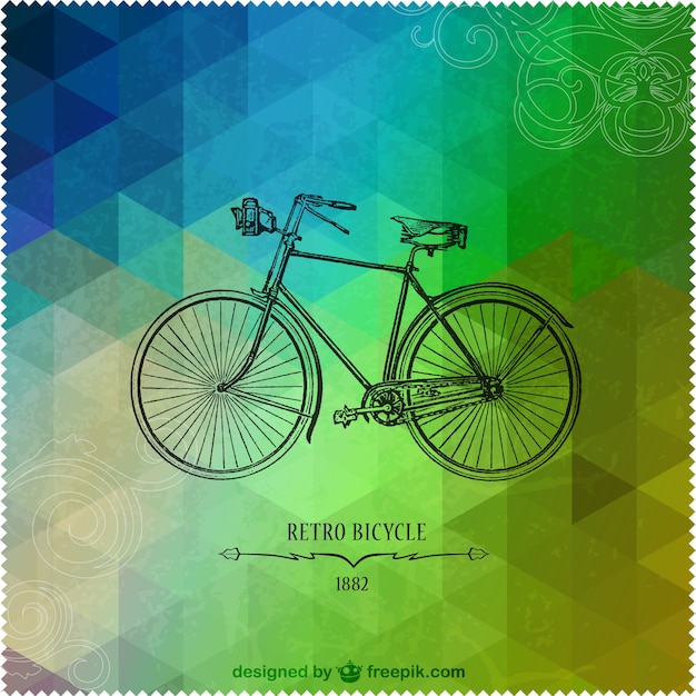 Retro bicycle triangle design