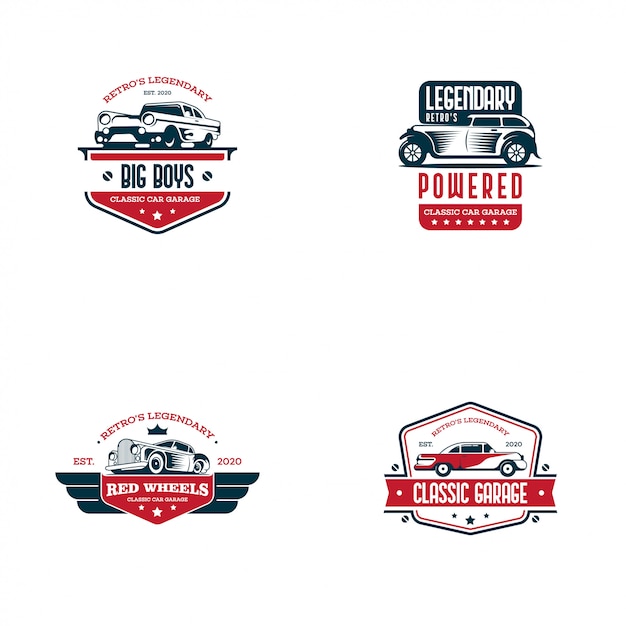 Download Free Retro Car Logo Template Vector Classic Vehicle Logo Concept Use our free logo maker to create a logo and build your brand. Put your logo on business cards, promotional products, or your website for brand visibility.