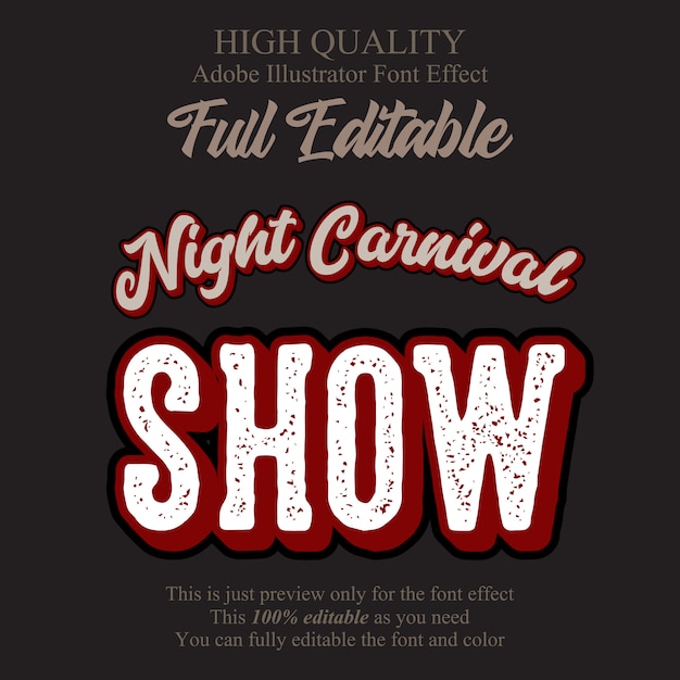 Download Retro carnival show text editable typography font effect ...