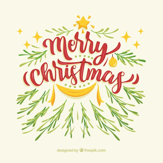 Download Retro christmas lettering | Free Vector