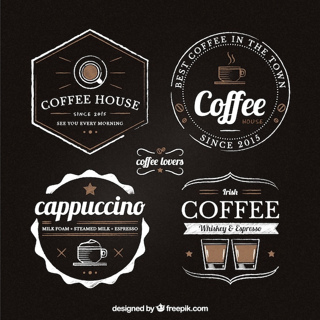 Retro coffee badges