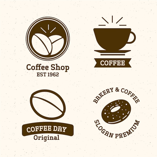 Download Free Retro Coffee Shop Logo Set Free Vector Use our free logo maker to create a logo and build your brand. Put your logo on business cards, promotional products, or your website for brand visibility.