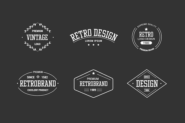 Free Vector | Retro collection of business company logo