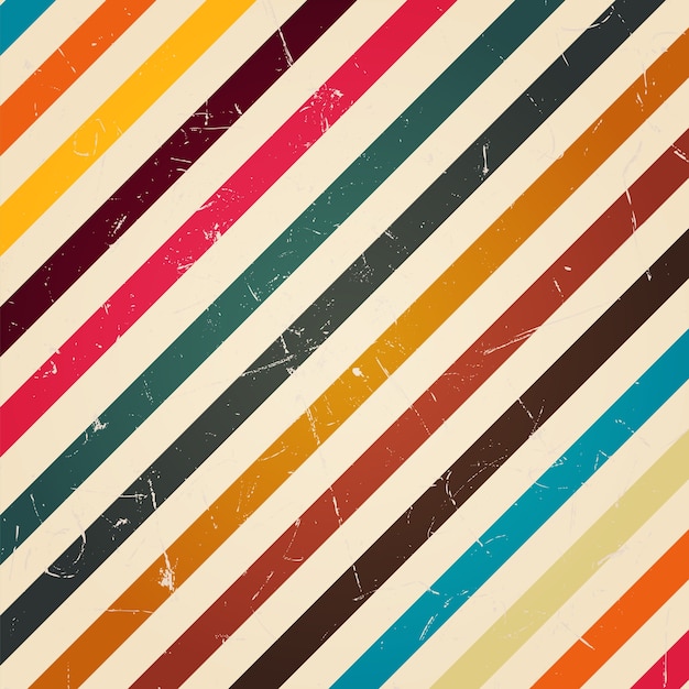 Download Premium Vector | Retro colorful stripe with grunge filter