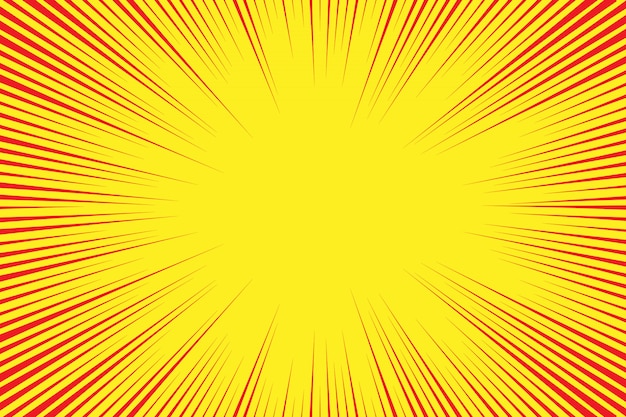 Retro comic style background with sun rays Premium Vector