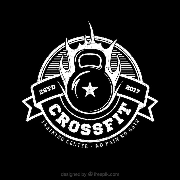 Free Vector Retro crossfit badge