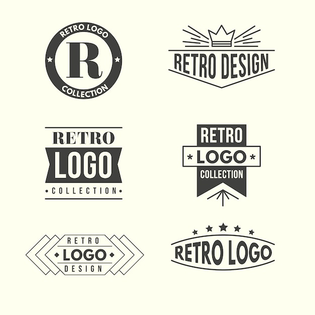 Download Free Retro Design Logo Collection Free Vector Use our free logo maker to create a logo and build your brand. Put your logo on business cards, promotional products, or your website for brand visibility.