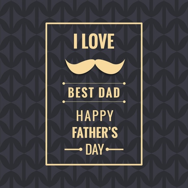 Retro father\'s day background with\
moustache