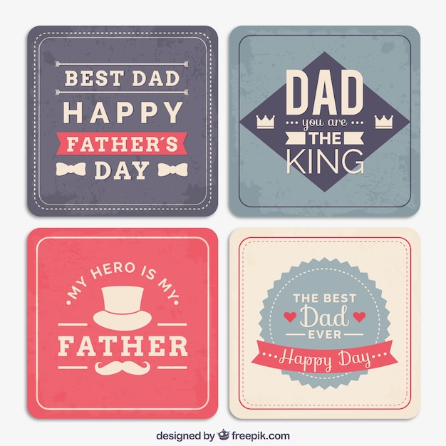 Retro fathers day cards