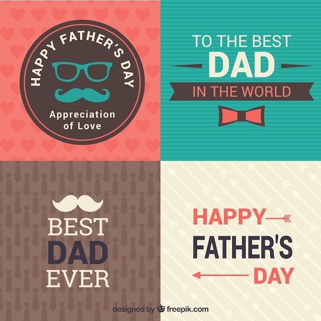 Retro fathers day cards