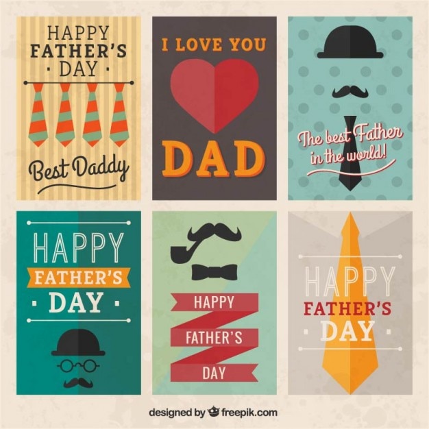 Retro fathers day posters