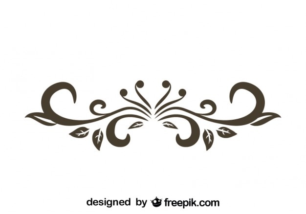 Free Vector | Retro floral decorative text divider design