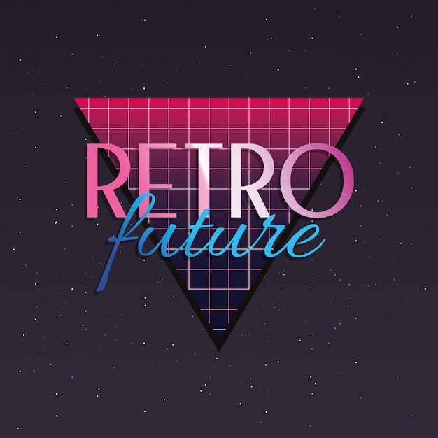 Premium Vector | Retro future label