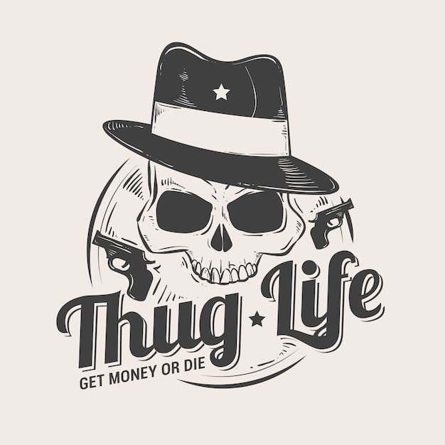 Download Free Retro Gangster Mafia Logo Background Free Vector Use our free logo maker to create a logo and build your brand. Put your logo on business cards, promotional products, or your website for brand visibility.