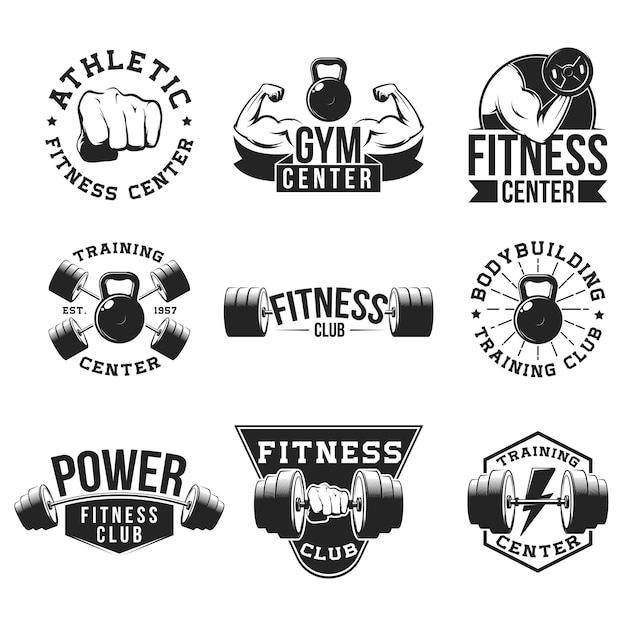 Download Free Download Free Retro Gym Flat Emblem Set Vector Freepik Use our free logo maker to create a logo and build your brand. Put your logo on business cards, promotional products, or your website for brand visibility.